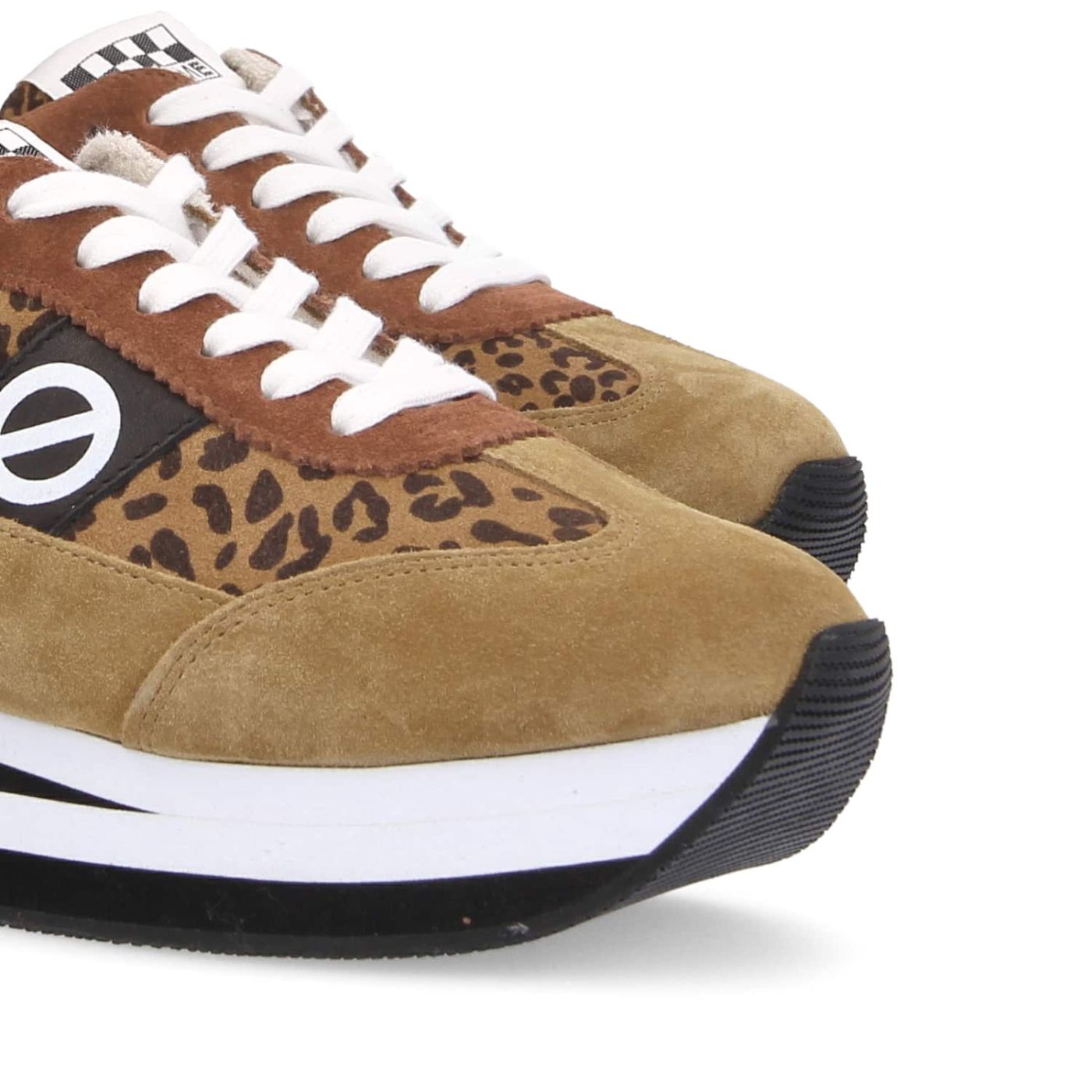 FLEX M JOGGER  -  SUEDE/SUEDE LEO   - MARRONE/LEOPARDATO